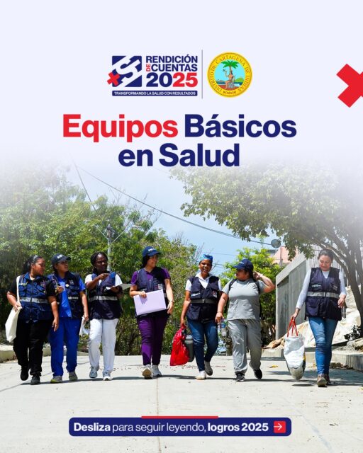 🏥✨ Los logros 2025 continúan en nuestra Rendición de Cuentas.

A través de los Equipos Básicos en Salud seguimos llegando casa a casa a las tres localidades de Cartagena, acercando la atención y el cuidado a quienes más lo necesitan. 💙

Durante el 2025 realizamos más de 71.667 atenciones, impactando la vida de miles de cartageneros y llevando salud, orientación y bienestar a diferentes comunidades de la ciudad. 🙌🏼