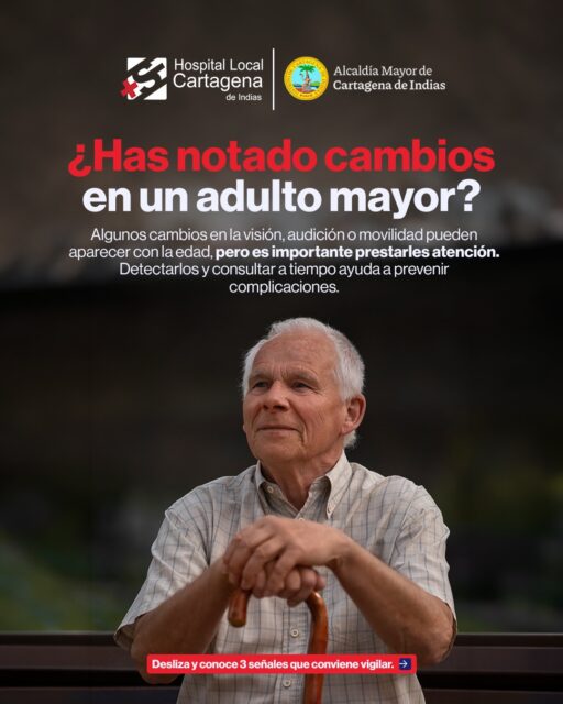 👵💙 Envejecer es parte de la vida, cuidar cada etapa también.

Con el paso de los años pueden aparecer cambios en la visión, audición o movilidad. Prestarles atención y consultar oportunamente permite identificar señales que requieren valoración y favorecer el bienestar de nuestros adultos mayores.

👉 Desliza el carrusel y conoce 3 señales que conviene vigilar.
💙 Cuidemos hoy a quienes han cuidado de nosotros.