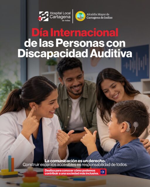 👂💙 La comunicación es un derecho y la inclusión empieza cuando todos podemos participar.

En el Día Internacional de las Personas con Discapacidad Auditiva, recordamos la importancia de construir espacios donde la comunicación sea accesible, respetuosa y sin barreras.

🤝 Escuchar, comprender y facilitar diferentes formas de comunicación también es cuidar.

👉 Desliza y conoce algunas acciones con las que podemos contribuir a una sociedad más inclusiva.

💙 La inclusión es responsabilidad de todos.