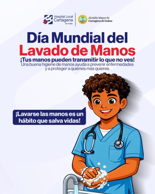 🧼💙 ¡Tus manos pueden transmitir lo que no ves!

En el Día Mundial del Lavado de Manos, recordamos que un hábito tan sencillo puede ayudar a prevenir enfermedades y proteger a quienes más queremos.

📲 Comparte esta información y ayúdanos a promover hábitos saludables en nuestra comunidad.

💙 En la ESE Hospital Local Cartagena de Indias, seguimos trabajando por la salud y el bienestar de todos.
