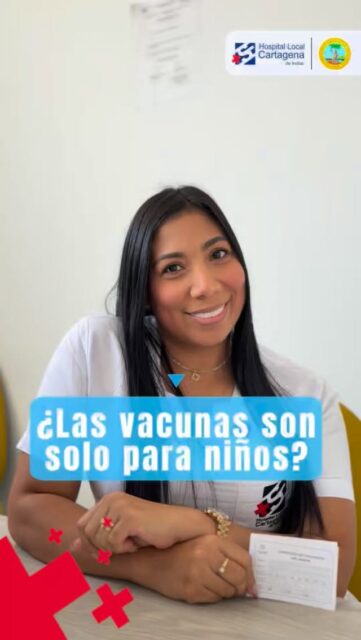 💉💙 ¡Ey! Las vacunas no son solo para los niños. 👀 ¡Los adultos también las necesitamos!

Desde la infancia hasta la adultez, mantener las vacunas al día es una forma de prevenir enfermedades y proteger nuestra salud y la de quienes más queremos.

🏥 En la ESE Hospital Local Cartagena de Indias promovemos la vacunación como una medida fundamental para el cuidado de toda la familia.

📍 Acércate a tu centro de atención más cercano y consulta cuáles vacunas necesitas según tu edad y antecedentes.